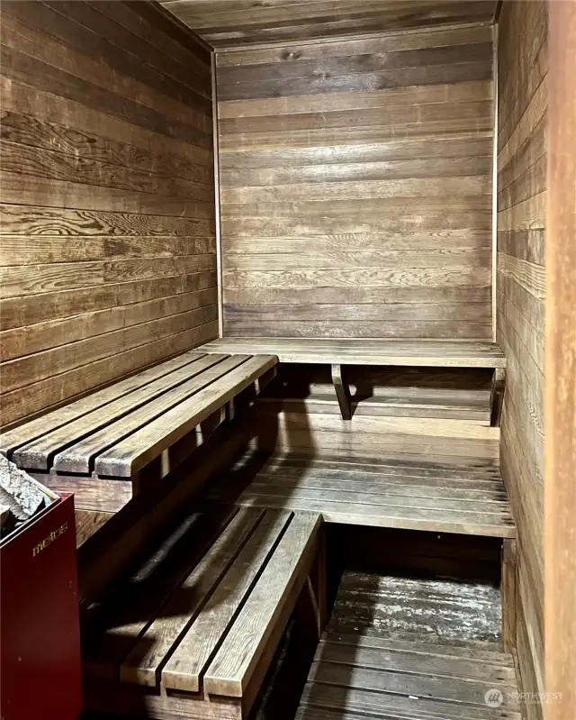 A sauna is just the thing after a workout or on a chilly day.