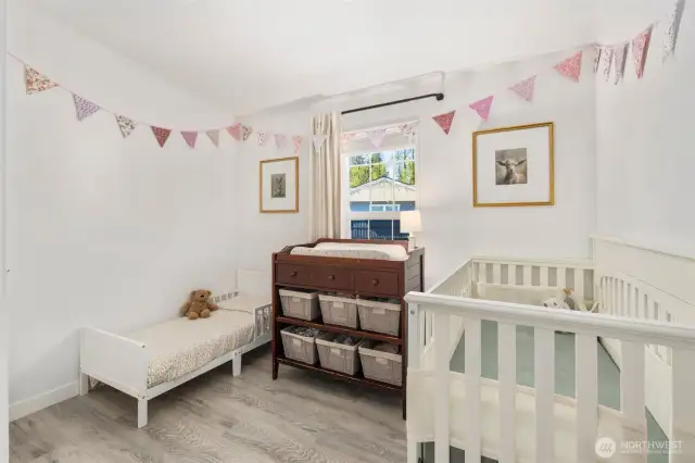 2nd bedroom can fit 2 toddler beds, a bunk bed, twin, full, queen