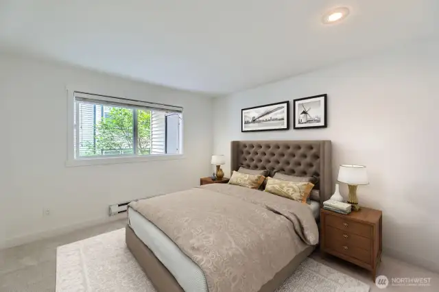Virtually staged 2nd bedroom