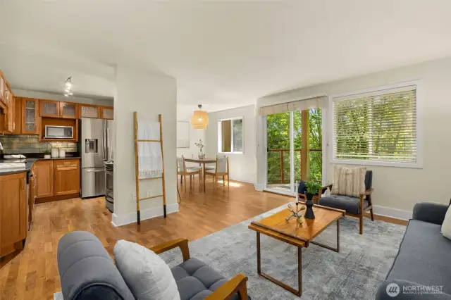 Open concept floor plan