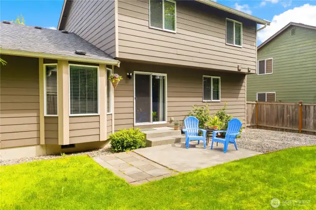 Perfectly sized patio area