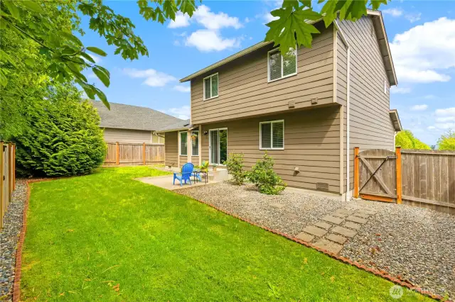 Back yard with amazing landscaping
