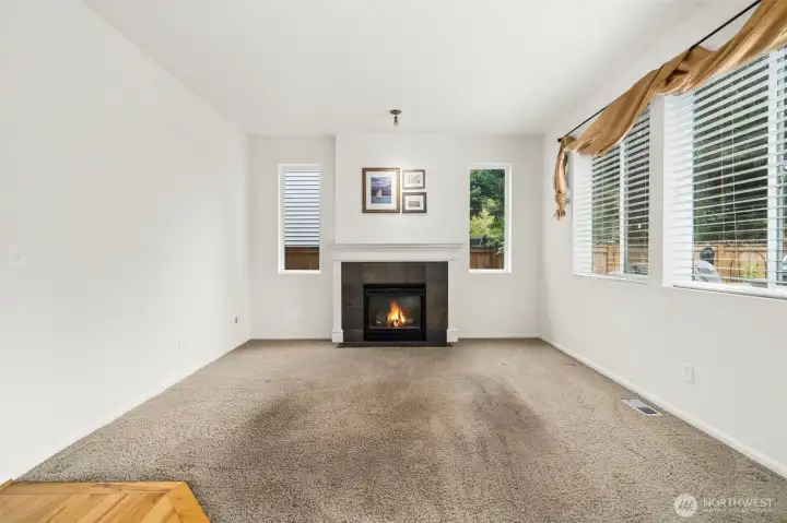 Cozy gas fireplace!
