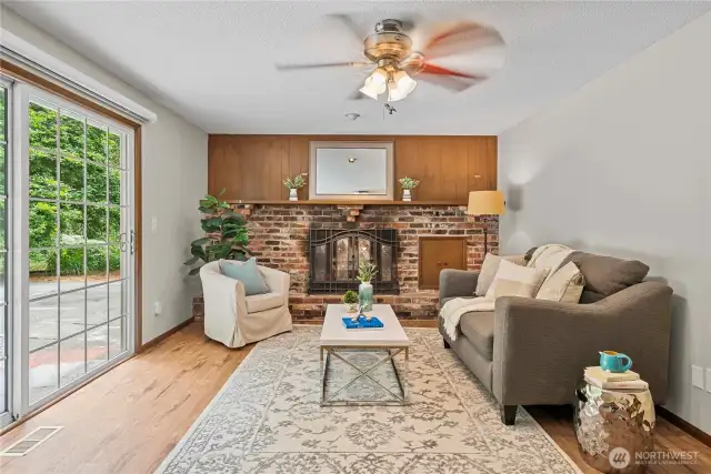 Fireside family room.