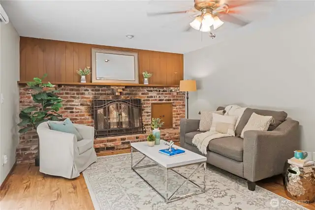 Fireside family room.