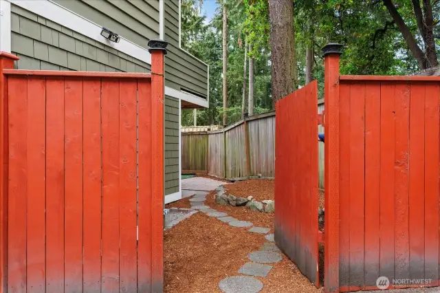 Gate to yard area