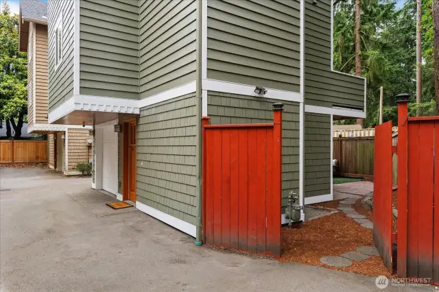 Gate and front door