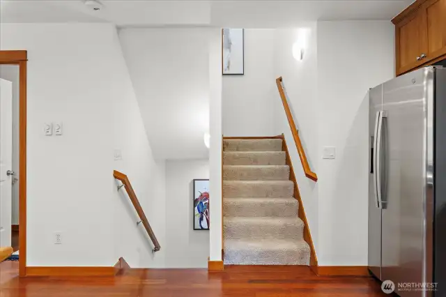 stairs to first or 3rd floor