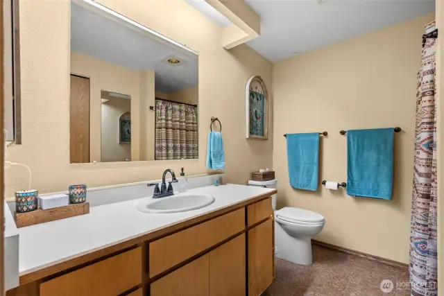 Master bath with large closet