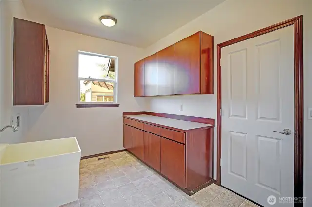 HUGE laundry room off kitchen