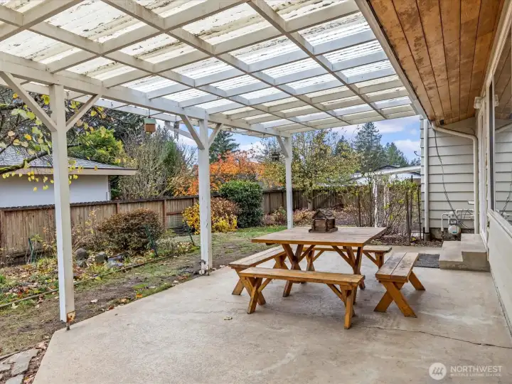 Big covered back patio