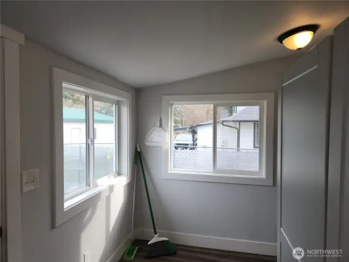 Windows in utility room let in lots of light!
