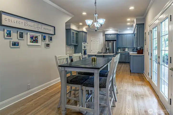 French doors leading to back patio