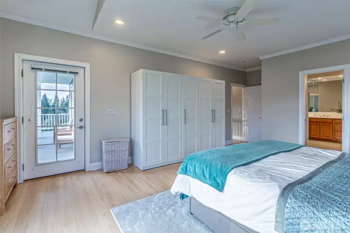 Primary Bedroom with access to 2nd story balcony