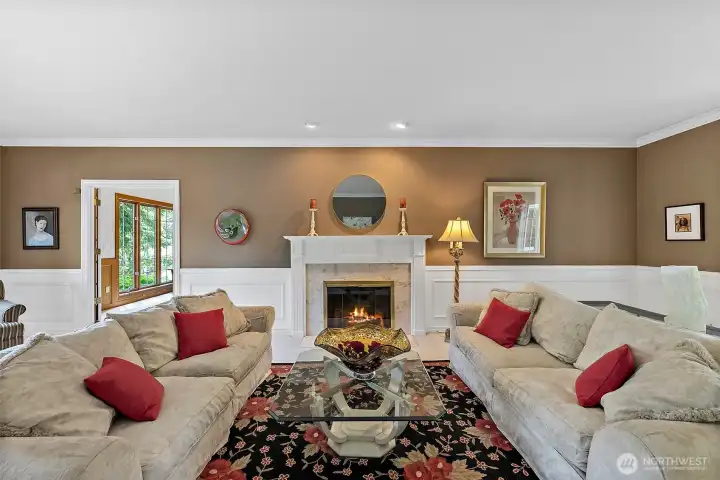 Family Room with Gas Fireplace Too!