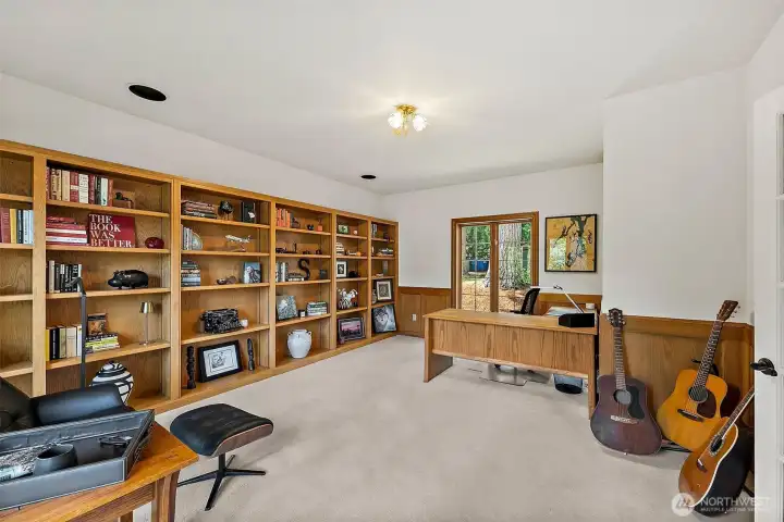 Main Floor Office with Built-In Bookcase