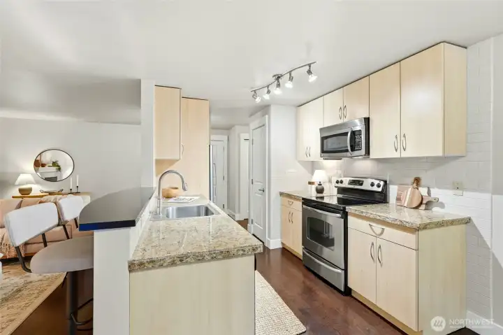 Lots of storage and a pantry in the kitchen