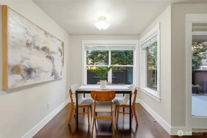Dining area off the kitchen