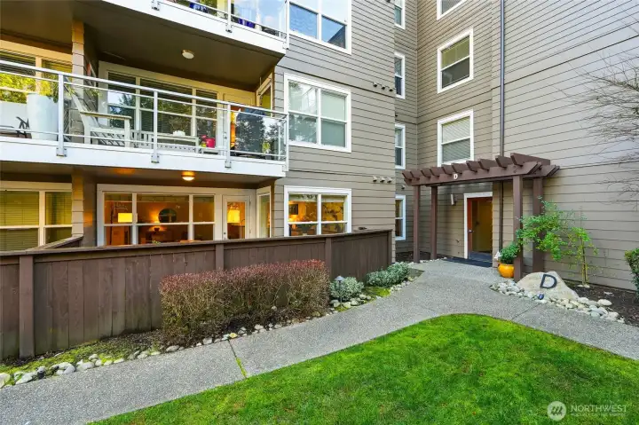 Easy unit access from the designated parking space