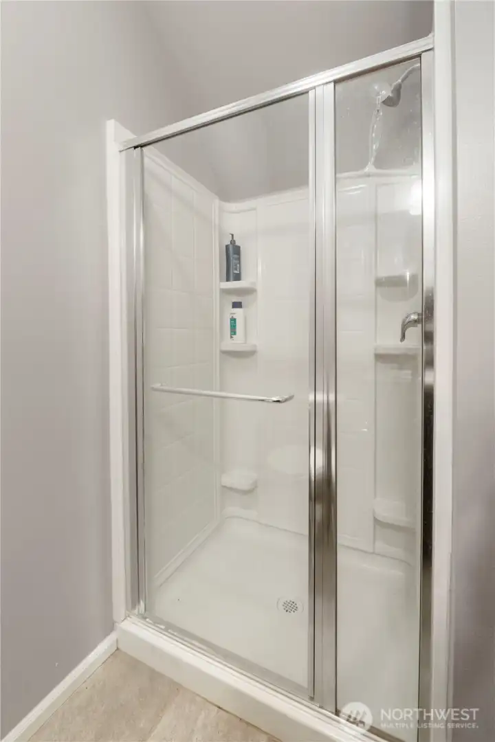 Attached ¾ bath on the main floor adds convenience and privacy.