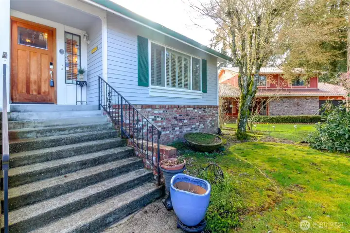 Beautifully landscaped front yard