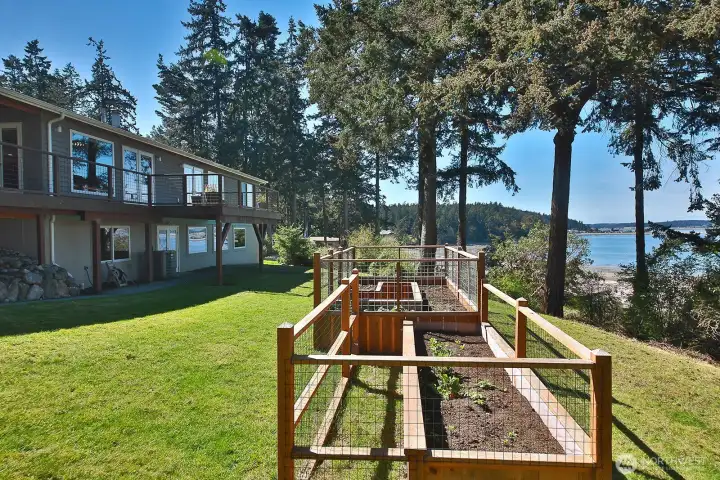 Raised garden beds with deer fencing!