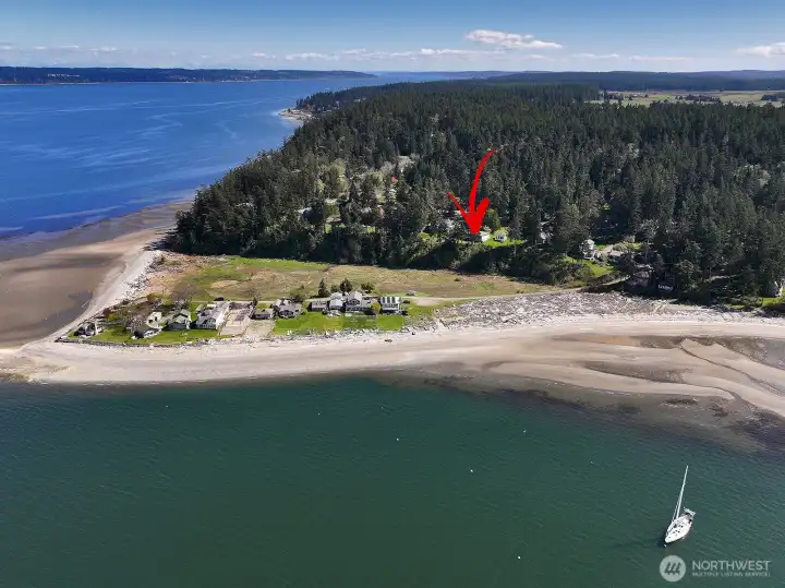 Snakelum Point was home to many of the Lower Skagit in this area and the home to Chief Charlie Snakelum. So much history in this area! An easy stroll down the street brings you to the community beach.