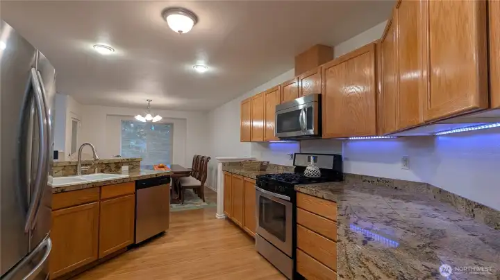 Plenty of counter space with like new appliances