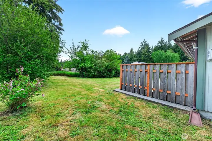 Large Fenced Backyard