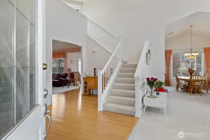 Entry to LR or Family Room or Office (to left) or half bath (also to left)