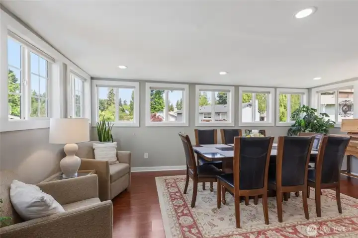 Extra dining room with tons of windows!