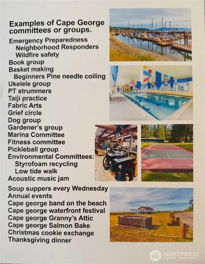 Cape George has many fun activities throughout the year.