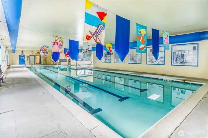 Indoor swimming pool. There is an exercise room as well.