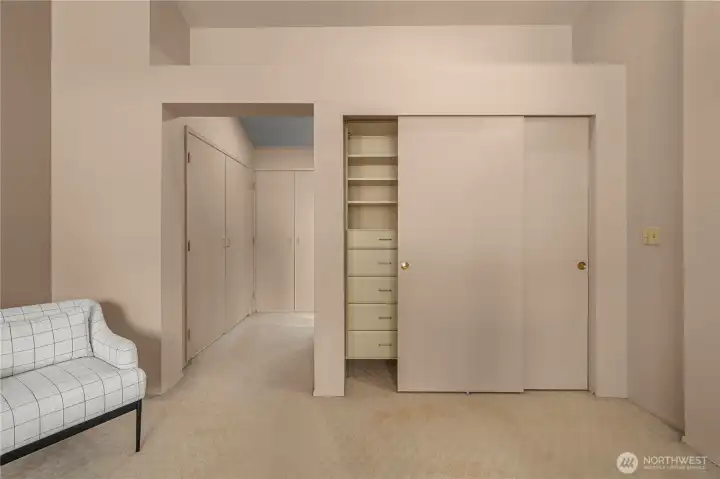 Generous closet space