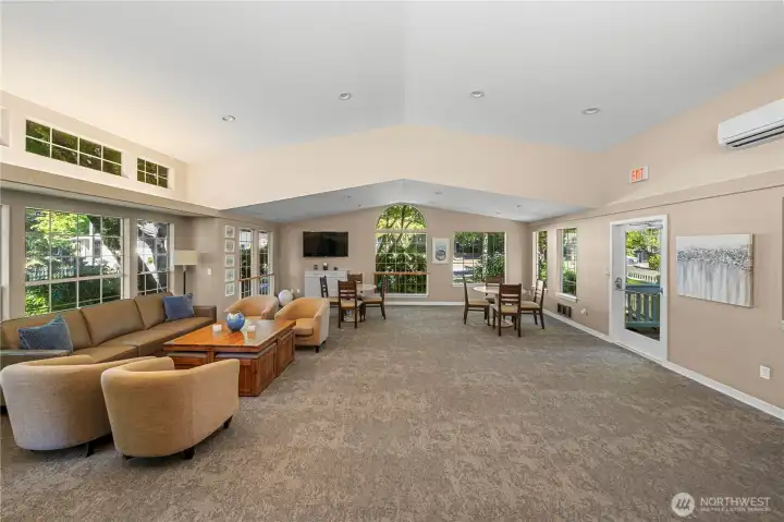 Club house equipped with kitchen