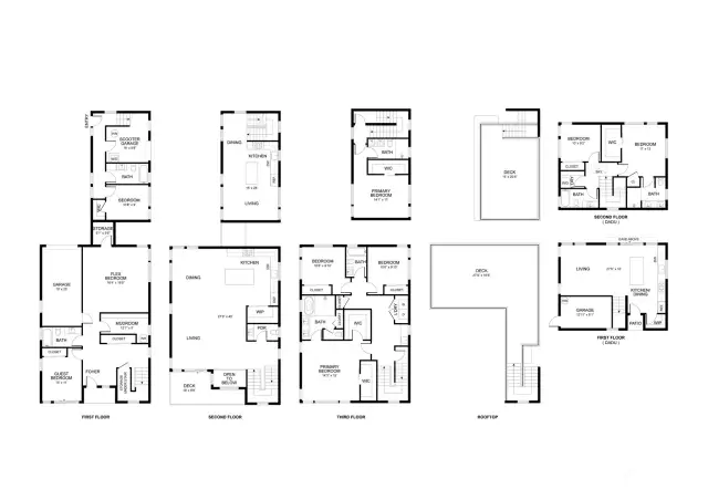 SFR / AADU / DADU Floor Plans