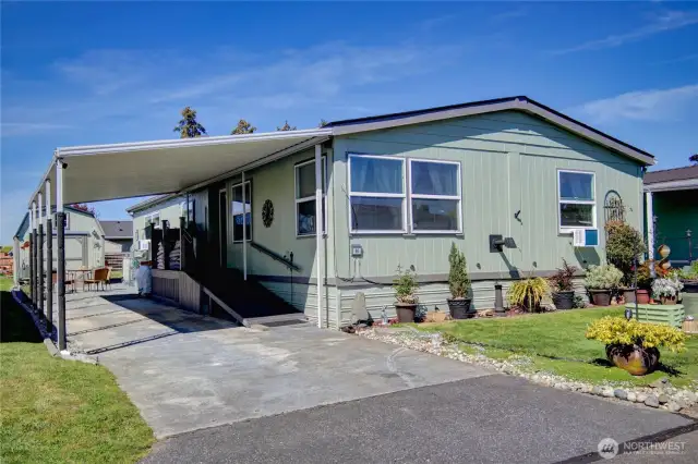 Carport area for parking.