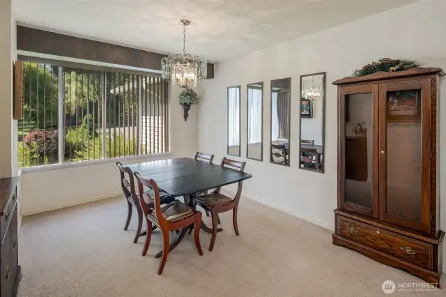 Dining room with large picture window
