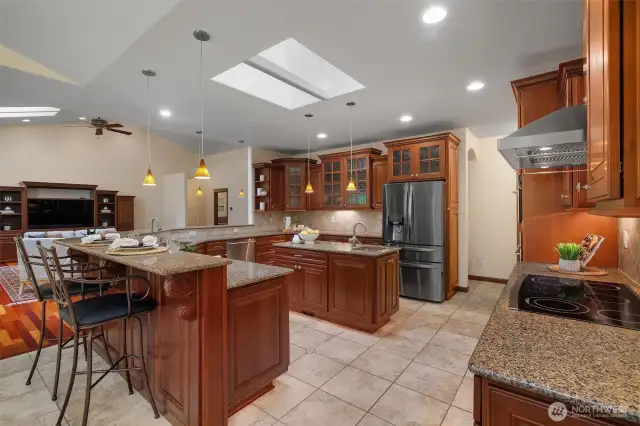 Well appointed custom kitchen.