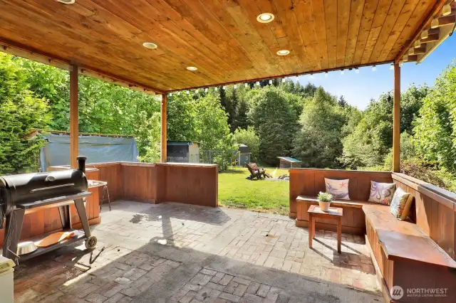 Step out onto the west-facing back patio to enjoy incredible views of the sunsets, perfect for unforgettable gatherings and summer BBQs.