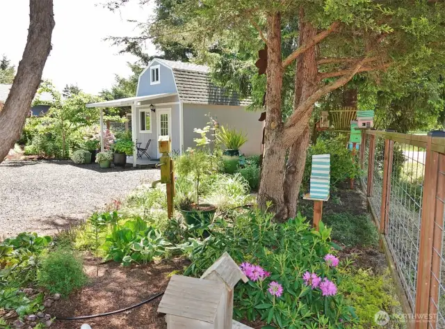 Fun pieces set this yard apart.