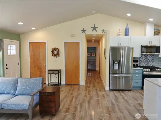 Open Great Room....hallway leads to the bedrooms and bathrooms.