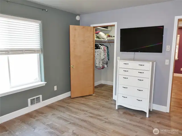 Master Bedroom w/ walk-in closet.
