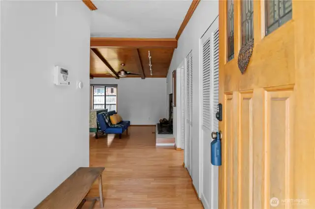 Welcome home, beautiful wood door.