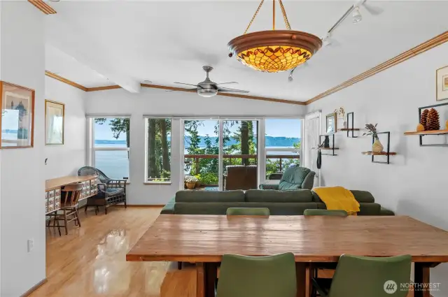 Dining table in the great room to enjoy the view...