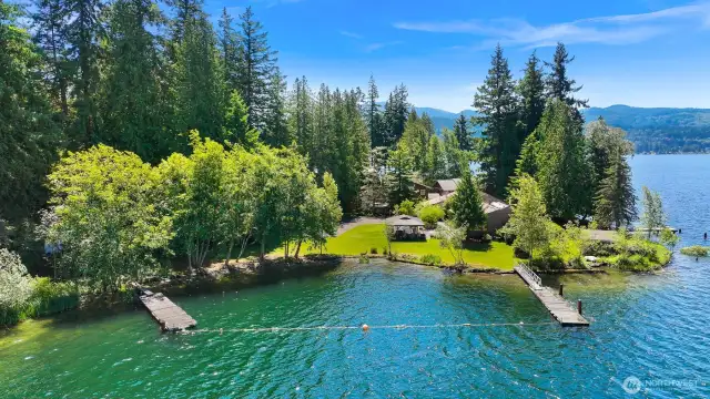 2 private docs 3187 Agate Bay Lane, and roped off swimming hole