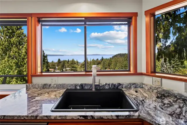 Imagine cooking or cleaning dishes etc. with this view daily.  Every day is a different picture. Priceless!