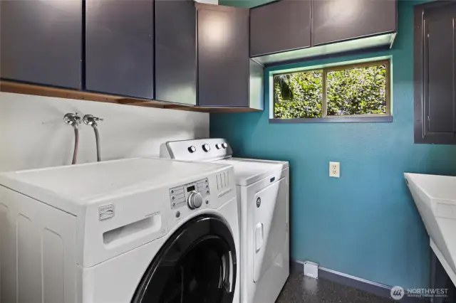 Laundry room off kitchen area.  Washer and dryer stay with home.