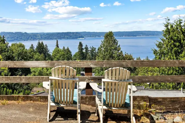 Space above carport for a relaxing view of Puget Sound looking towards Vashon.  Your spot for peace and solitude.  Enjoy your new home!!!