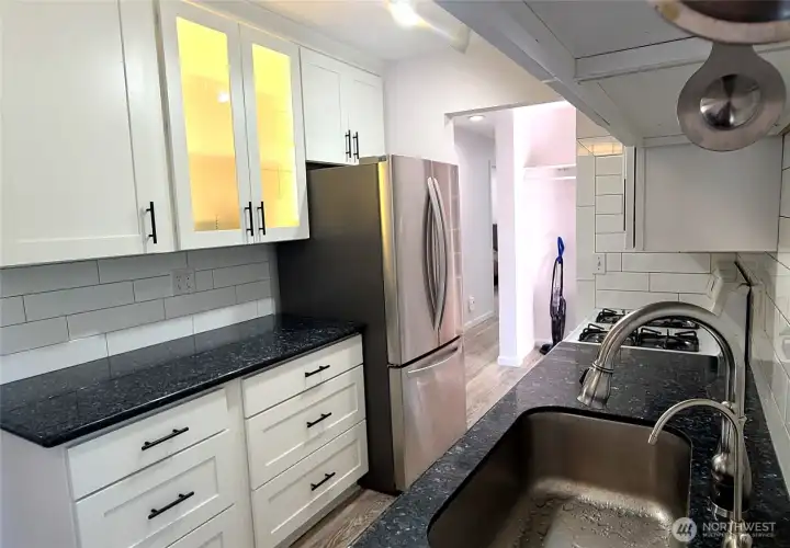 Stunning lighted cabinetry